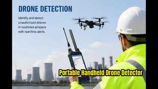 Professioneller tragbarer Drohnendetektor | 100–6000 MHz | 1–3 km Erkennungsbereich